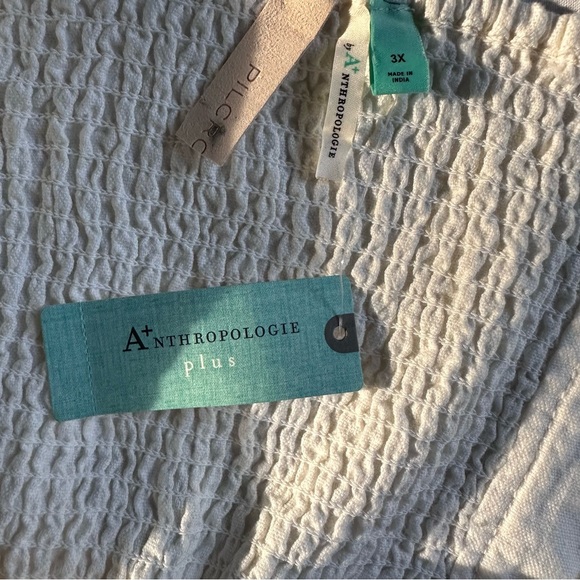 Pilcro by Anthropologie White Cotton Linen Corset Tank Top NWT Size 3X Plus - Picture 8 of 14